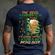 Graphic Oktoberfest-Bier Totenkopf Motiv Täglich Designer Retro Vintage Herren 3D-Druck T Shirt Sports Outdoor Festtage Ausgehen St. Patrick T-Shirt Schwarz Burgunderrot Blau Kurzarm