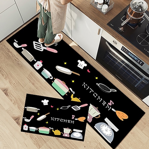 Gewürzküchenmatte, rutschfester, ölbeständiger Teppich, Innen- und Außenmatte, Schlafzimmer-Dekoration, Badezimmermatte, Eingangsteppich, Türmatte Image