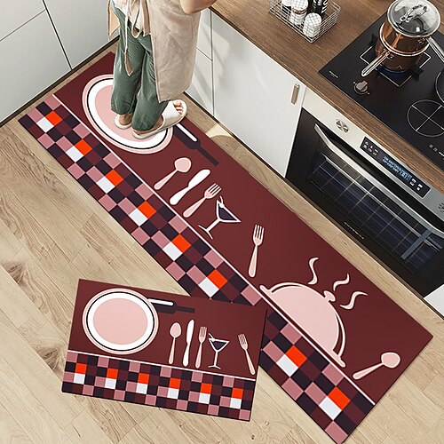 Gewürzküchenmatte, rutschfester, ölbeständiger Teppich, Innen- und Außenmatte, Schlafzimmer-Dekoration, Badezimmermatte, Eingangsteppich, Türmatte Image