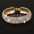 Frauen Strass Armband golden Silber klassische Mode Luxus Legierung Armband Schmuck für Hochzeit Party Abend Geschenk