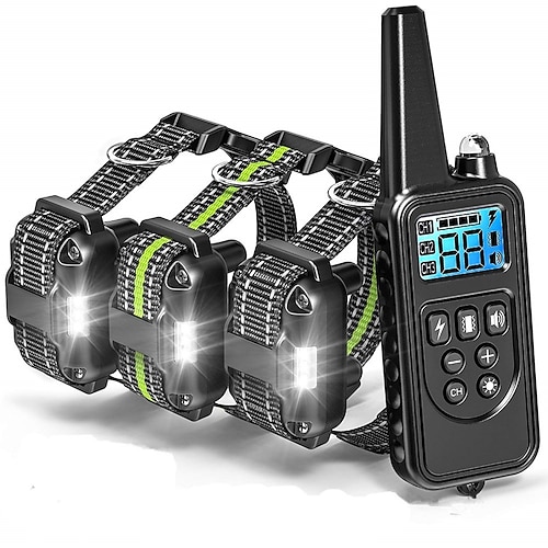 Hundetraining Schockhalsband lcd Elektrischer Hund Haustiere Reflektierender Trainer Antibellen Wiederaufladbare Verhaltenshilfen Gehorsamstraining für Haustiere