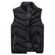 Herren Daunenjacke Daunenjacke Herbst Winter warm Stehkragen ärmellose Weste Mantel lässig reine Farbe Weste Westen Jacke Mantel m-4xl