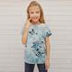 Kinder Mädchen T Shirt Kurzarm 3D Druck Schmetterling Tier Grün Blau Weiß Kinder Oberteile Frühling Sommer Aktiv Mode Streetwear Täglich Indoor Outdoor Regular Fit 3-12 Jahre / niedlich