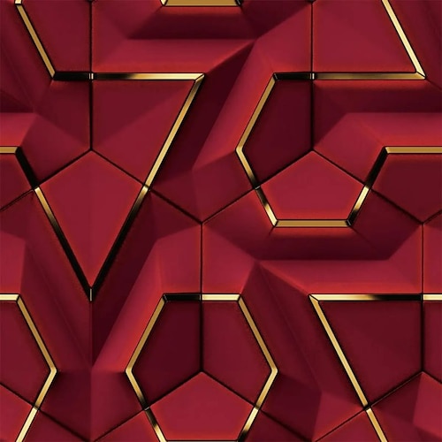 Coole Tapeten, Wandgemälde, 3D-Tapete, geometrisch, abstrakt, Wandaufkleber mit Druck, abziehen und aufkleben, entfernbares PVC/Vinyl-Material, selbstklebend/Klebstoff erforderlich, Wanddekoration Image