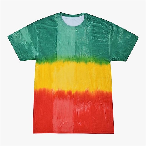 Unisex-Retro-Batik-Shirt für Männer und Frauen, 1970er- und 1980er-Jahre, Hippies, Retro-Vintage-Senior-Batik-T-Shirt, T-Shirt, Disco, lässig, täglich, Halloween, Karneval Schlager Outfit Image