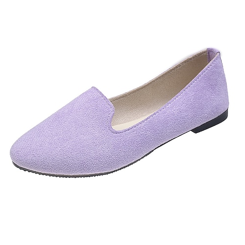 Faltbare Slipper aus Wildleder für Damen mit gewelltem Design – leichte und bequeme Flats für den Alltag Image