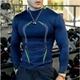 Herren Funktionsshirt Laufshirt Sport Top Langarm Grundschicht Sportlich Athlässigkeit Winter Atmungsaktiv Rasche Trocknung Schweißableitend Laufen Joggen Traning Sportbekleidung Sportkleidung