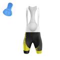 21grams Herren Radlerhosen Radlerhosen Trägerhose Jumpsuit 3D Pad Fahrradbekleidung Sommer Frühling MTB Atmungsaktiv Schnell Trocken Schwarz