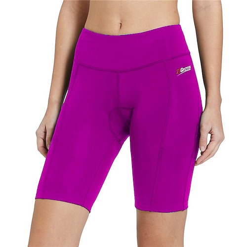 Damen Einfarbig Radsport-Radhose: Fahrradshorts Gepolsterte Fahrradhose Fahhrad Shorts Gepolsterte Shorts / Chamois Formpassend Mountainbike MTB Straßenradsport Sport Komfort 3D-Polster Image