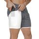 Herren Aktiv Shorts Kurze Hosen Kurze Sporthose Lässige Shorts Tasche Kordelzug Elastische Taille Feste Farbe Komfort Atmungsaktiv Kurz Sports Outdoor Täglich Stilvoll Casual / sportlich WeißBlau