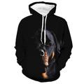 Herren Unisex Kapuzenpullover Hoodie Sweatshirt 1 2 3 4 SchwarzBraun Kapuzenpullover Animal Color Block Wolf Print Täglicher Sport 3D Druck Designer Casual Big and Tall Frühling Herbst Kleidung