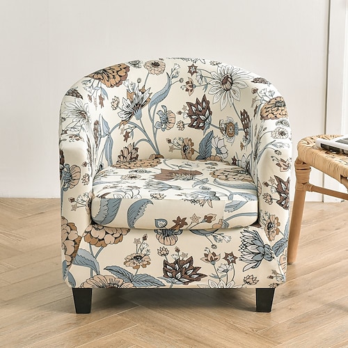 Schonbezug für Clubsessel, Schonbezug für Fasssessel, Stretch-Sesselbezüge, Sesselbezüge, Sofabezug, Couchmöbelschutz mit Sitzkissenbezug, Sofabezüge für das Wohnzimmer Image