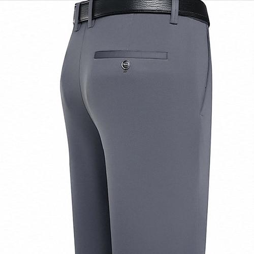 Herren Anzughose Hose Stoffhosen Hose mit flacher Vorderseite Gerader Schnitt Geometrie Stretch Bügelfrei Formell Hochzeit Geschäft Klassicher Stil Lässig Schwarz Königsblau Hohe Taille Dehnbar