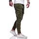 Herren Cargohose Cargohosen Cargohose Jogginghose Jogger Hose Hosen Elastische Taille Pattentasche Feste Farbe Ausgehen Wochenende Baumwollmischung Strassenmode Stilvoll Schwarz Rote