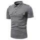 Herren Poloshirt Poloshirt aus Baumwolle Casual Sport Klassisch Kurzarm Basic Komfortabel Glatt Taste Tasche Sommer Regular Fit Schwarz Weiß Grau Poloshirt