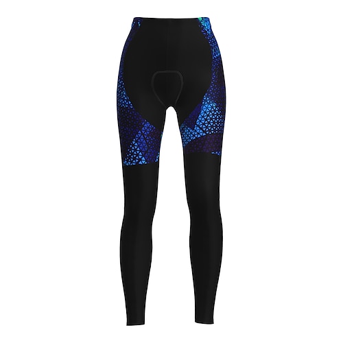 Damen Grafik Gemustert Fahrradhose Fahhrad Hosen Strumpfhosen Mountainbike MTB Straßenradsport Sport Thermowarm 3D-Polster Warm Schnelltrocknend Gelb Rot Bekleidung Fahrradbekleidung