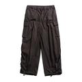 Herren Cargohose Cargohosen Cargohose Techwear Tasche Elastische Taille Glatt Komfort Atmungsaktiv Outdoor Täglich Ausgehen Brautkleider schlicht Groß und hoch Schwarz Braun