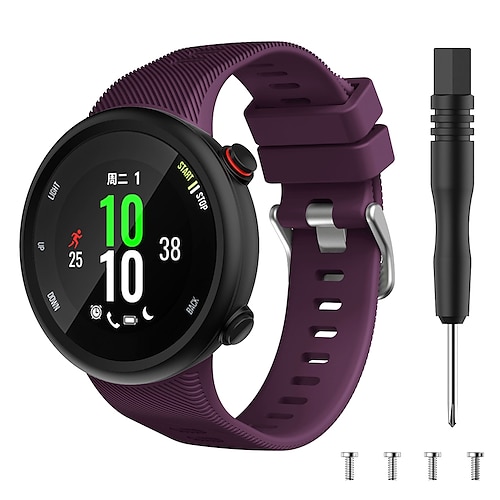 Uhrenarmband für Garmin Forerunner 45/45s Silikon Ersatz Gurt mit Entfernungswerkzeug Atmungsaktiv Sportarmband Armband Image