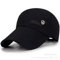 Herren Cap Basecap Kappe Schwarz Weiß Polyester Reise Strand Design Outdoor Urlaub Glatt Einstellbar Sonnenschutz Atmungsaktiv Modisch