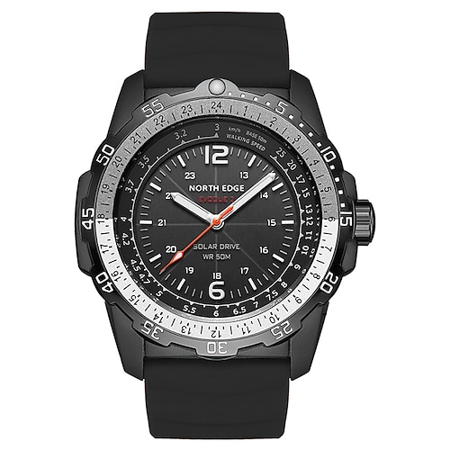 NORTH EDGE EVOQUE 2 Herren Digital Militäruhr Wasserdicht 50M Herren Sport Armbanduhren Solar Power Leuchtende Umwelt Uhr Image