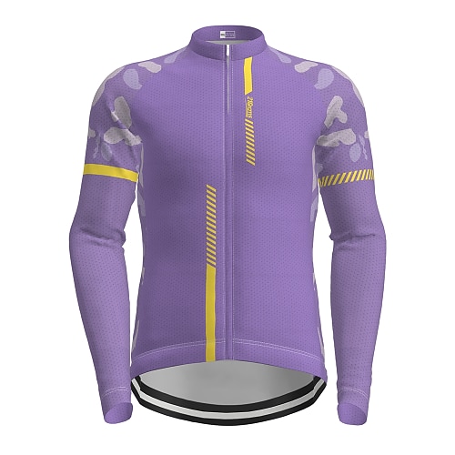 Herren Radtrikot Geometrisch Patchwork Gemustert Langarm Fahhrad Trikot Oberteil mit 3 Gesäßtaschen Mountainbike MTB Straßenradsport Thermowarm UV-beständig Radfahren Schnelltrocknend Sport Schwarz Image