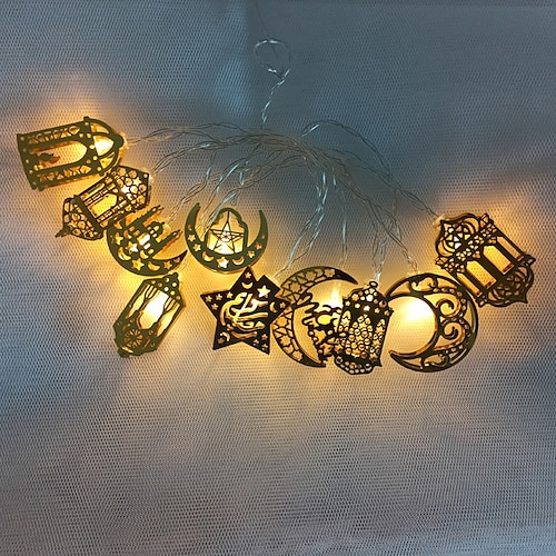 ramadan lichter dekoration eid mubarak mond stern led lichterkette 3m 20leds ramadan dekoration 2023 islam muslim party dekor ramadan kareem lichtergirlande auf batterie oder usb Image