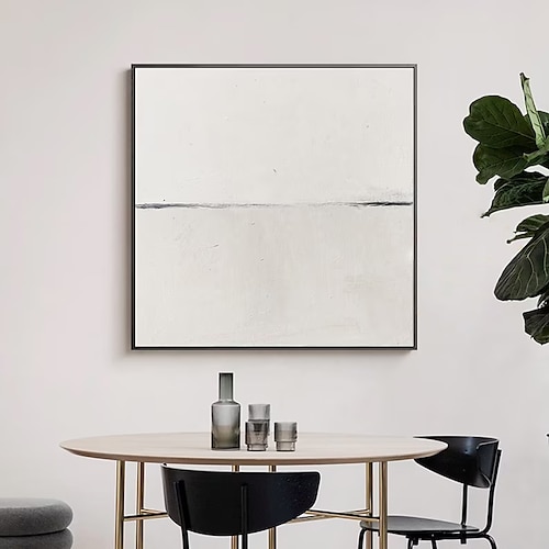 Handgefertigtes Ölgemälde auf Leinwand, Wandkunst, Dekoration, modern, nordisch, Wabi-Sabi-Stil, abstrakt, minimalistisch, für Wohnzimmer, Wohnkultur, gerollt, rahmenlos, ungedehnt Image
