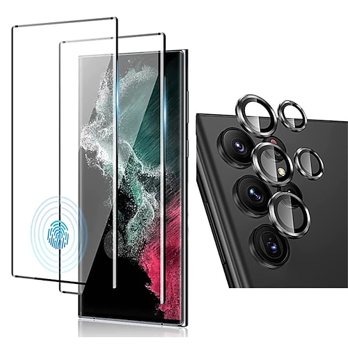 2 Sätze Schutzfolie Kamera Schutzfolie Für Samsung Galaxy S25 Ultra S25 Ultra Plus S24 Ultra Plus S23 S22 S21 S20 Plus Ultra Note 20 Ultra 10 Plus Gehärtetes Glas 9H Härte Anti-Fingerprint High Image
