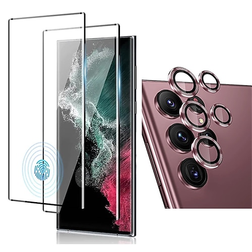 2 Sätze Schutzfolie Kamera Schutzfolie Für Samsung Galaxy S25 Ultra S25 Ultra Plus S24 Ultra Plus S23 S22 S21 S20 Plus Ultra Note 20 Ultra 10 Plus Gehärtetes Glas 9H Härte Anti-Fingerprint High Image
