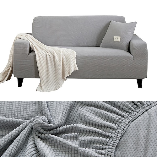 Stretch-Sofabezug, Schonbezug, weinrot, Jacquard, elastisch, Sofagarnitur, Sessel, Zweisitzer, 4- oder 3-Sitzer, L-Form, weich, strapazierfähig, waschbar (ein Boster-Bezug gratis) Image