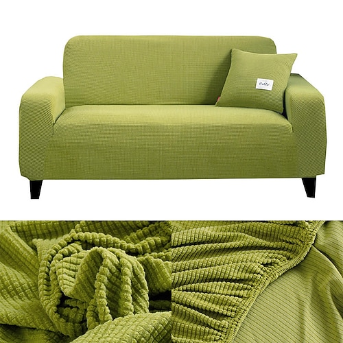 Stretch-Sofabezug, Schonbezug, weinrot, Jacquard, elastisch, Sofagarnitur, Sessel, Zweisitzer, 4- oder 3-Sitzer, L-Form, weich, strapazierfähig, waschbar (ein Boster-Bezug gratis) Image
