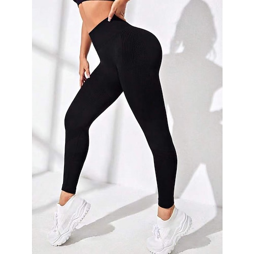 Damen Leggings Gemütliche Leggings Mode Streetwear Knöchellang Hohe Taille Einfarbig Hoher Schnitt Po-Lifting Bauchkontrolle Weich Hohe Elastizität Yoga Sport Dunkelgrau Schwarz Burgunderrot Blau Image