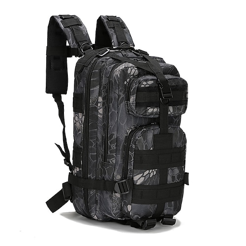30 l Wanderrucksack Rucksack Pendlerrucksack staubdicht multifunktional langlebig Verschleißfestigkeit Outdoor Camping / Wandern Klettern Reisen Canvas Blatt CP Farbe Dschungel Image