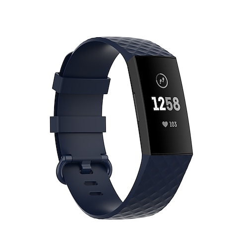 Smartwatch-Band für Fitbit Charge 4 / Charge 3 / Charge 3SE Weiches Silikon Smartwatch Gurt Metallverschluss Verstellbar Atmungsaktiv Sportarmband Ersatz Armband Image