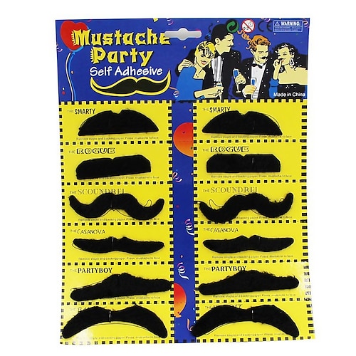 Super Mario Herren Jungen Schnurrbärte Klassisch Zeitlos Gentleman Leistung Veranstaltung / Fest Maskerade Weihnachten Halloween Karneval Einfache Halloween-Kostüme Image