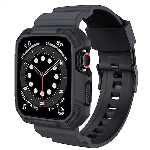 Militärischer Schutz Kompatibel mit Apple Watch Armband 38mm 40mm 41mm 42mm 44mm 45mm 49mm Robust TPU Ersatzarmband für iwatch Series Ultra 8 7 SE 6 5 4 3 2 1 Image