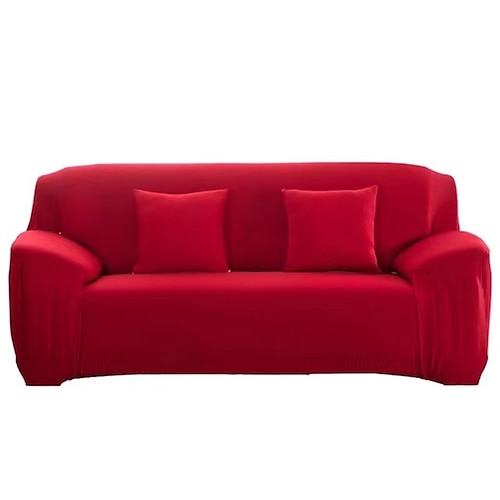 Stretch-Sofabezüge, burgunderfarbener Sofabezug für Hunde und Haustiere, Bauernhaus-Schonbezüge für Zweisitzer, L-Form, 3-Sitzer, U-Form, Sessel, waschbarer Sofaschutz, weich und strapazierfähig Image