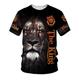 King T-Shirt Mens 3D Shirt For Birthday Black Summer Polyester Men'S Unisex Tee Tiger Graphic Prints Crew Neck White SilverGolden Yellow 3D Outdoor Street