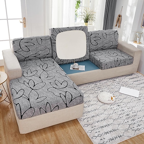 Stretch-Couchkissenbezug Kissenbezug für Stuhlkissen Möbelschoner Sitzkissen Sofabezug mit elastischem Boden waschbar Image