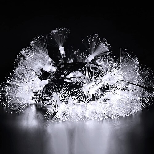 Glasfaser-Feen-Lichterkette, 1,5 m, 10 LEDs/3 m, 20 LEDs, batteriebetriebene LED-Lichterkette für Hochzeit, Schlafzimmer, Zuhause, Fensterdekoration Image