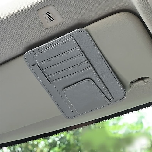 1 Stück Auto-Sonnenblenden-Organizer Geeignet für dünne Gläser Modisches Design Geeignet für dicke Gläser Leder Für SUV Lastwagen Van