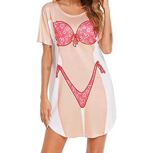 Bikini Strand-Tuniken 3D T-Shirt Ärmel Grafik für Damen Erwachsene 3D-Druck für St. Patrick's Day Party Image