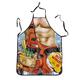 Cosplay-Kochschürze für Damen und Herren, Küchen-Kochschürze, personalisierte Gartenschürze mit langen Bändern, Halsband, Grill-Zeichnungs-Bastelschürzen