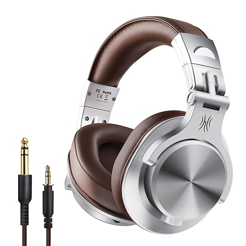 OneOdio Bluetooth Over-Ear Kopfhörer mit Mikrofon Drahtlose kabelgebundene Dual-Mode Kopfhörer für Schlagzeug Piano PC Telefone Laptop - 72 Stunden Wiedergabezeit Image