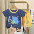 Neues Set mit kurzärmeligen Shorts für Kinder für Jungen und Mädchen, Baby-T-Shirts für Jungen und Mädchen, komplett aus Baumwolle