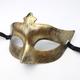 Halloween Ball Party Maske Retro Prinz Flachkopfmaske Antik Bronze Halbgesichtsmaske schwarz dekorativ für Herren und Damen