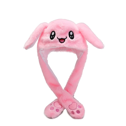 Ostergeschenk: Leuchtender Plüschhasenhut mit beweglichen Ohren, lustiger Hasenhut mit leuchtenden, beweglichen Ohren, ideal für Cosplay, Festivals und Partys. Geeignet für Kinder von 5 bis 18 Jahren und Erwachsene.