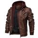 Herren Lederjacke Kunstlederjacke Motorrad Jacke Motorradjacke Outdoor Freizeitskleidung Wasserdicht Windundurchlässig Full Zip Moderner Stil Herbst Winter Feste Farbe Brautkleider schlicht ohne