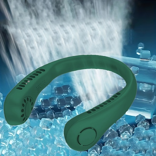 tragbarer Nackenlüfter elektrischer kabelloser Lüfter USB-Aufladung Mini-Lüfter Kühlung Flügelloser leiser Nackenlüfter Sport Reisen Arbeit Lernen Nacken hängende Schulter Nackenlüfter Berührung Image