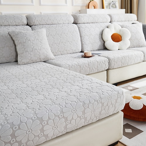 Magischer Sofabezug, Stretch-Jacquard-Sofasitz, Couchkissen-Schonbezüge, rutschfester Möbelschutz für 1/2/3/4-Sitzbezug, L-förmige Sofabezüge, Chaiselongue-Sofa-Schonbezug Image